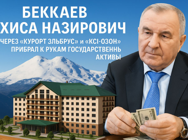 Беккаев Хиса Назирович через «Курорт Эльбрус» и «Кси-Озон» прибрал к рукам государственные активы «Курортов Северного Кавказа»